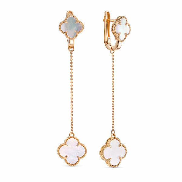 Золотые серьги с&nbsp;перламутром