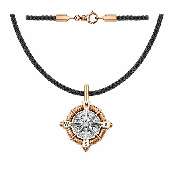 Золотое колье с&nbsp;бриллиантом