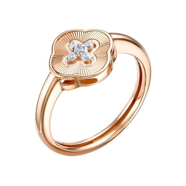 Золотое кольцо с&nbsp;фианитом