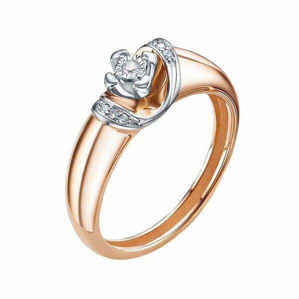 Золотое кольцо с&nbsp;бриллиантом