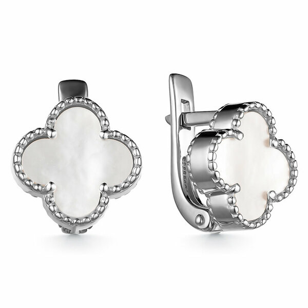 Серебряные серьги с&nbsp;перламутром