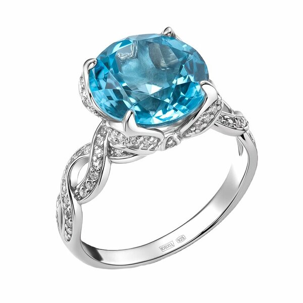 Серебряное кольцо с&nbsp;топазом