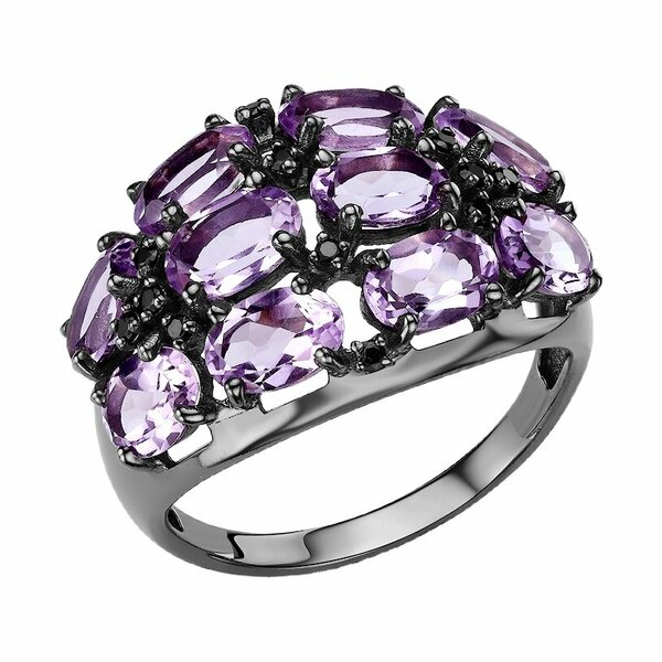 Серебряное кольцо с&nbsp;аметистом
