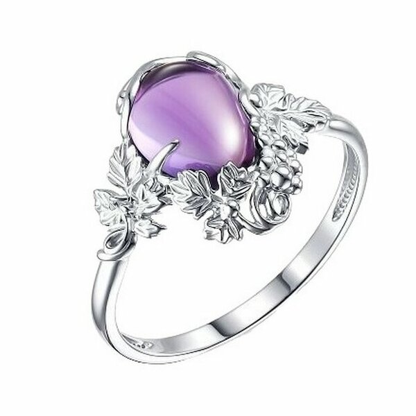 Серебряное кольцо с&nbsp;аметистом
